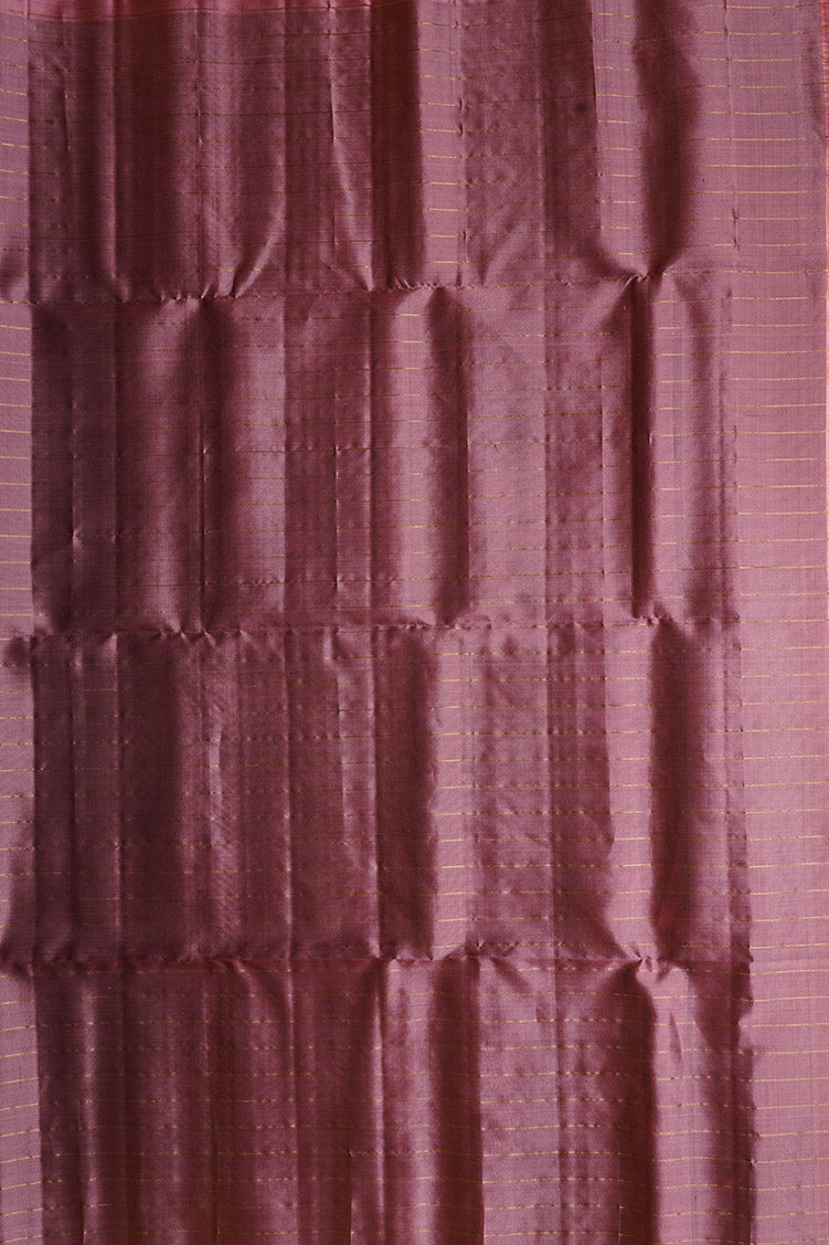 Coffee Brown  pure soft silk  Saree with  dusty pink selvedge