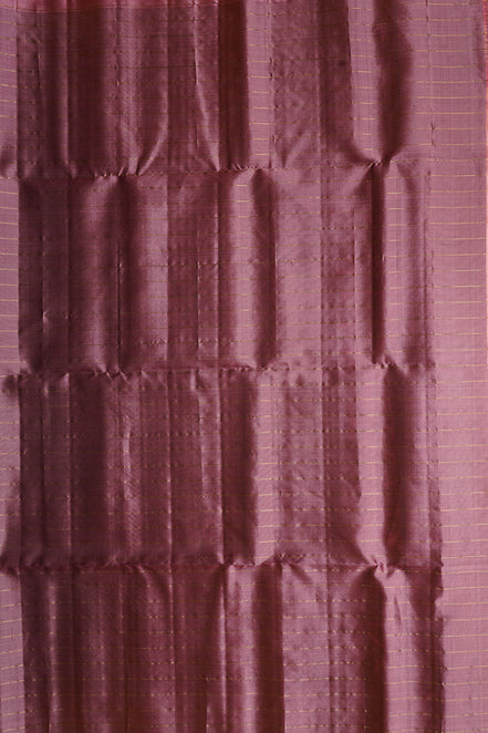 Coffee Brown  pure soft silk  Saree with  dusty pink selvedge