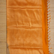 Coffee Brown Kanchipuram Semi Soft Silk Saree with Yellow Borders