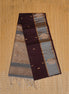 Dark Chocolate Brown Pure Softsilk Saree with Steel Grey Borders