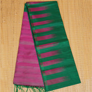 Dark Green Pure Soft Silk Saree