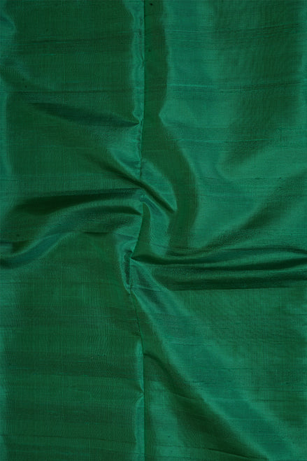 Dark Green Pure Soft Silk Saree