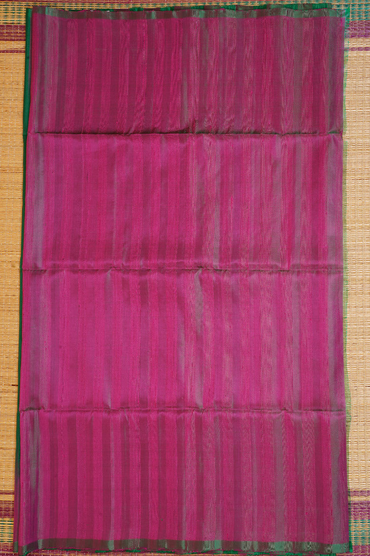 Dark Green Pure Soft Silk Saree