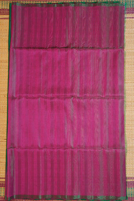 Dark Green Pure Soft Silk Saree