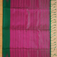 Dark Green Pure Soft Silk Saree