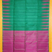 Dark Green Pure Soft Silk Saree