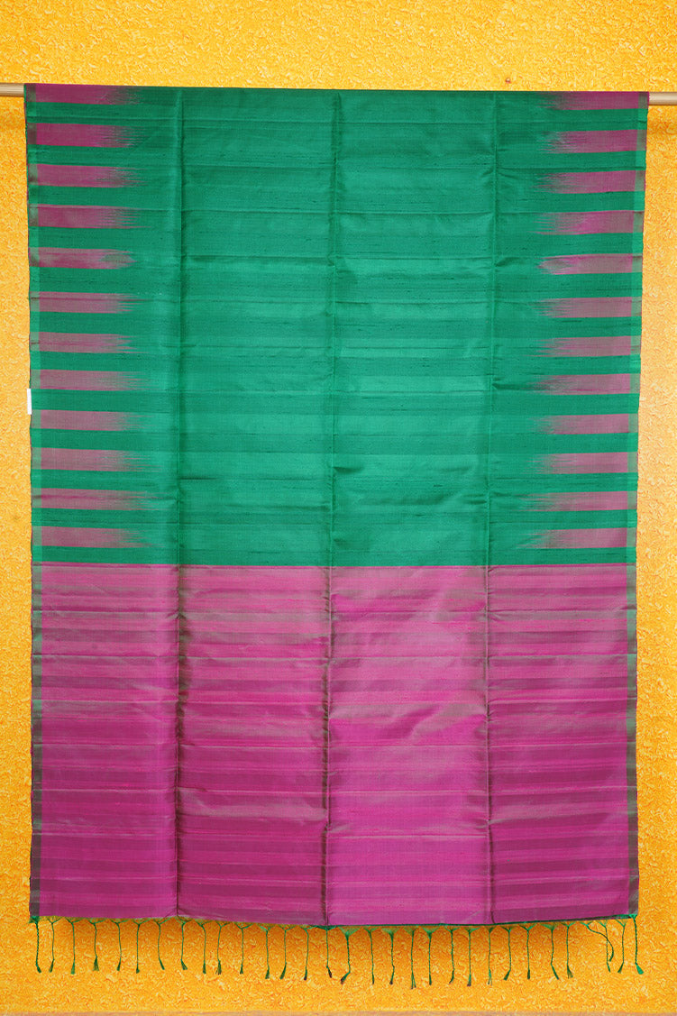 Dark Green Pure Soft Silk Saree