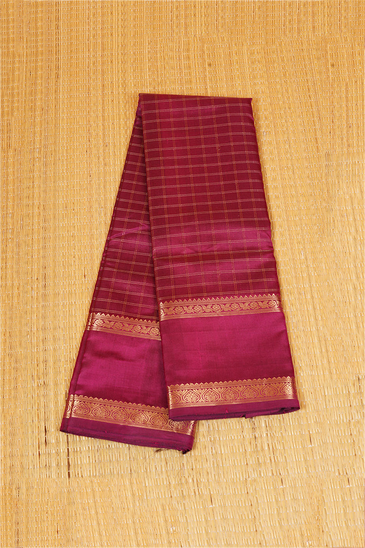 Deep Magenta Pink Vintage Kanchipuram Silk Saree
