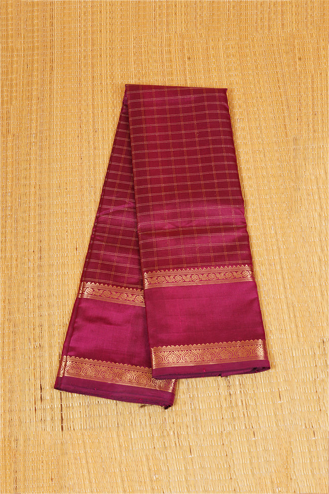 Deep Magenta Pink Vintage Kanchipuram Silk Saree