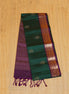Deep Green Pure Soft Silk Saree with Purple Borders