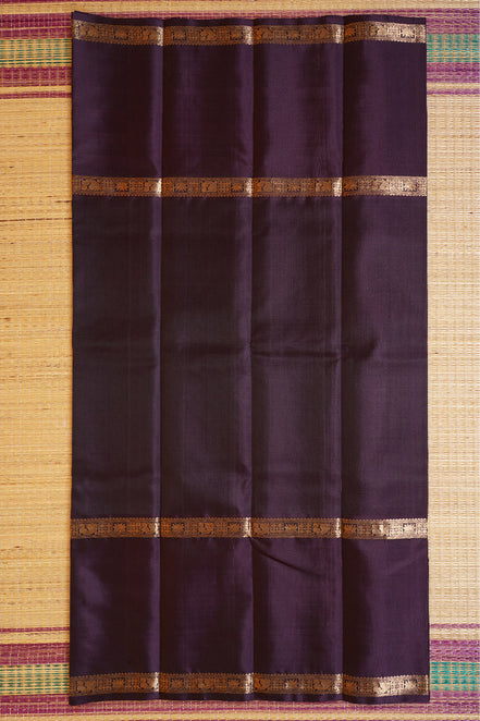 Deep Purple Mubbagam Vintage Kanchipuram Silk Saree