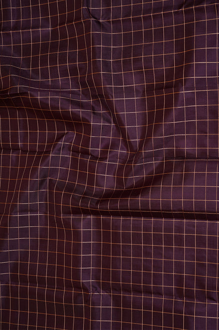 Deep Purple Zero Zari Vintage Kanchipuram Silk Saree
