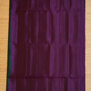 Deep Green Pure Soft Silk Saree with Purple Borders