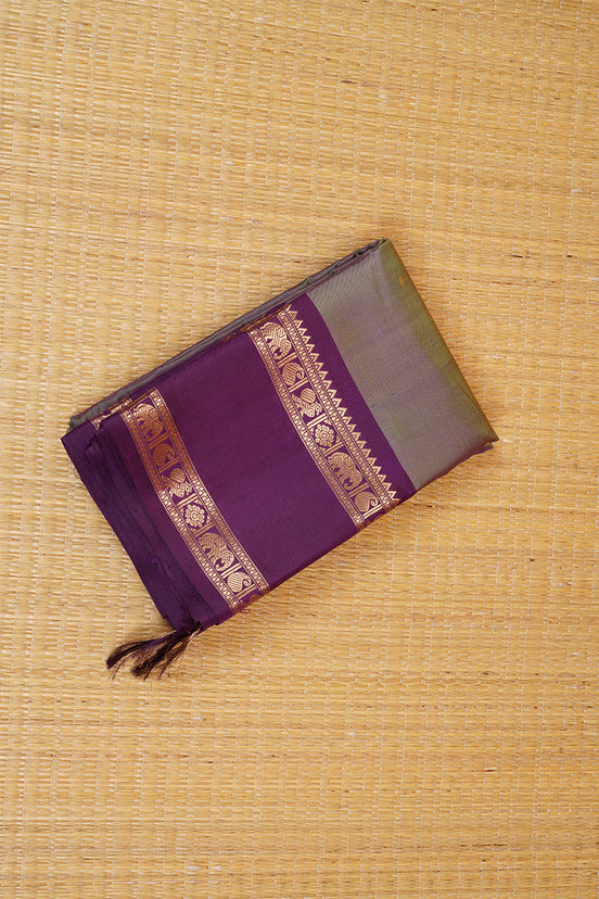 Dual Tone Lilac Vintage Kanchipuram Silk Saree