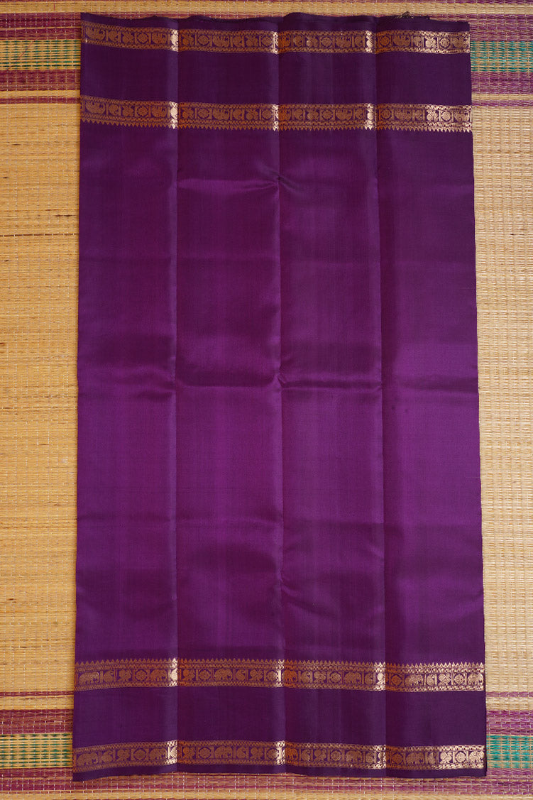 Dual Tone Lilac Vintage Kanchipuram Silk Saree