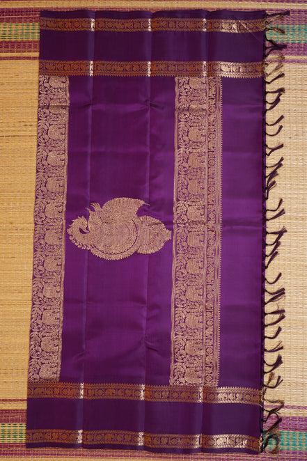 Dual Tone Lilac Vintage Kanchipuram Silk Saree