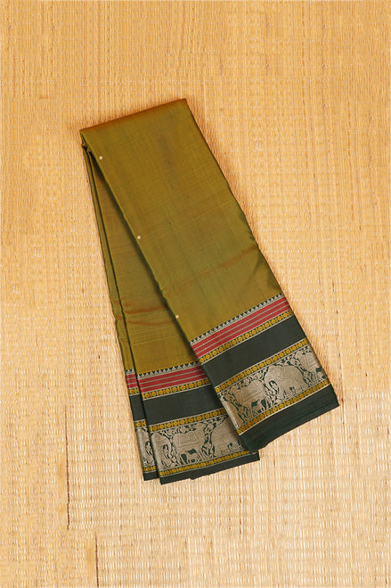 Green Vintage Kanchipuram Silk Saree