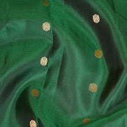Dark Green Pure Lightweight Kanchipuram Silk Saree with Maroon Borders
