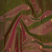 Green with Pink Shot Kanchipuram Silk Saree