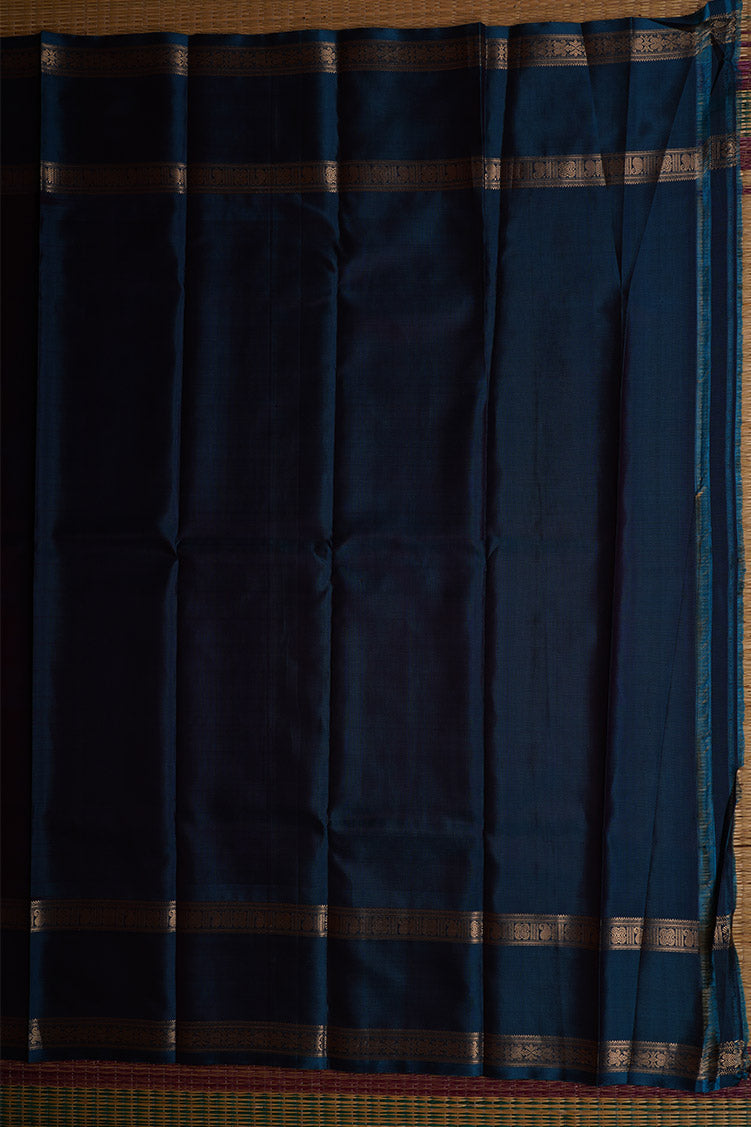 Deep Purple Colour Vintage Kanchipuram Silk Saree