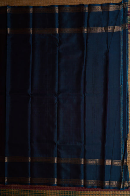 Deep Purple Colour Vintage Kanchipuram Silk Saree