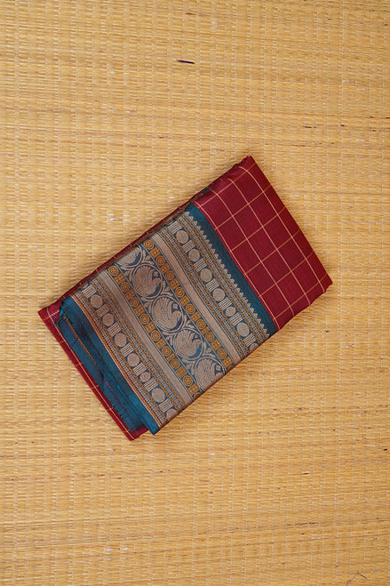 Kumkm Maroon Vintage Kanchipuram Silk Saree