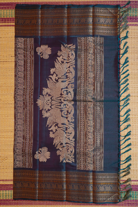 Kumkm Maroon Vintage Kanchipuram Silk Saree