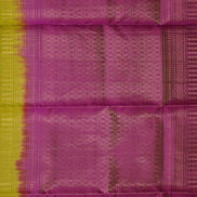 Leaf Green Pure Soft Silk Saree with Magenta Borders