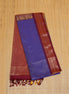 Royal Blue Kanchipuram Semi Soft Silk Saree with Ganga Jamuna Borders