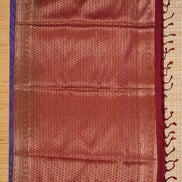 Royal Blue Kanchipuram Semi Soft Silk Saree with Ganga Jamuna Borders