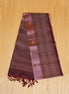 Dusty Pink Pure Soft Silk Saree with Coffee Brown Border