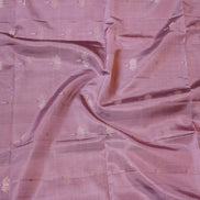 Dusty Pink Pure Soft Silk Saree with Coffee Brown Border