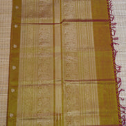 Mehindi Green Monotone Vintage Silk Cotton Saree