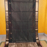 Mercerized Green Monotone Vintage Silkcotton Saree