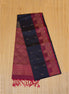Midnight blue Pure Soft Silk saree with Wine Border