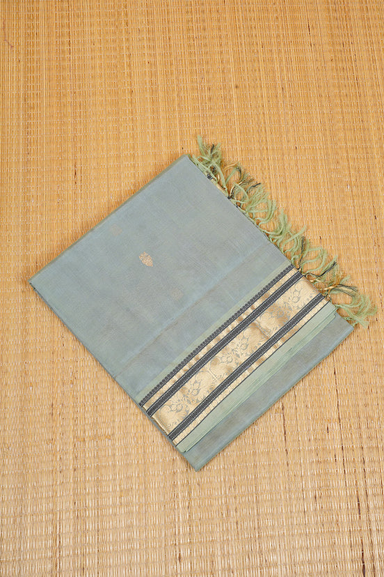 Mint Green Montone Vintage Silk Cotton Saree