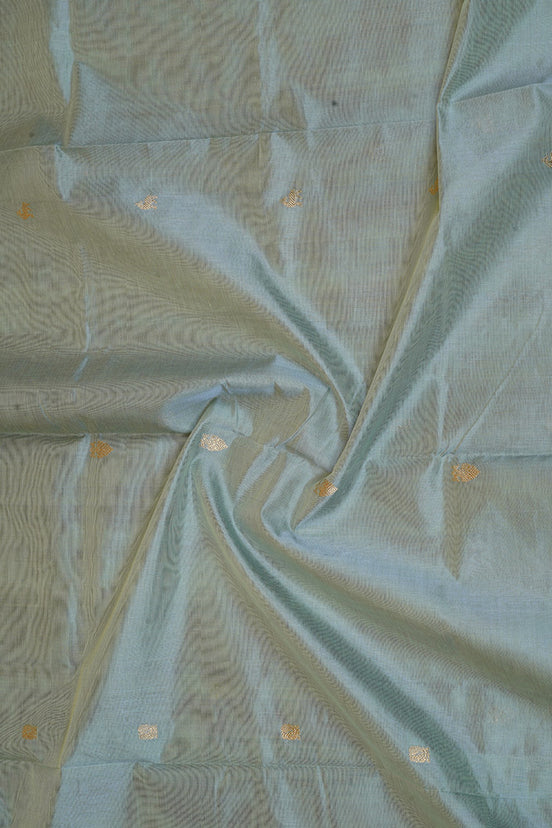 Mint Green Montone Vintage Silk Cotton Saree