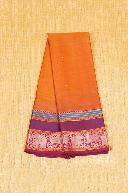 Mustard Colour Vintage Kanchipuram Silk Saree