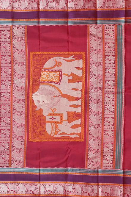 Mustard Colour Vintage Kanchipuram Silk Saree