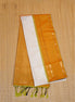 Off White Kanchipuram Semi Soft Silk Saree with Ganga Jamuna Border