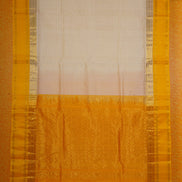 Off White Silkcotton Saree With Yellow Pure Silk Borders
