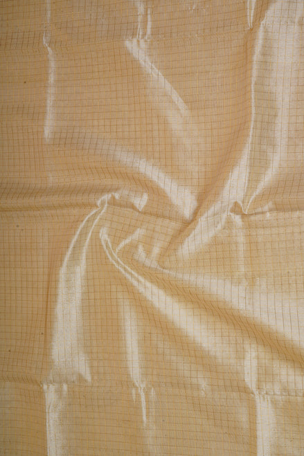Off White Silkcotton Saree With Yellow Pure Silk Borders