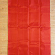 Orange Zari Checks Vintage Kanchipuram Silk Saree