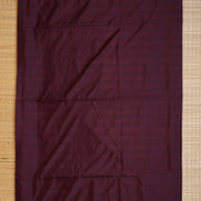Orange and Coffee Brown Checked Kanchipuram Semi Soft Silk Saree