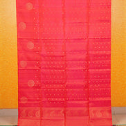 Orange–Pink Shot Monotone Pure Soft Silk Saree