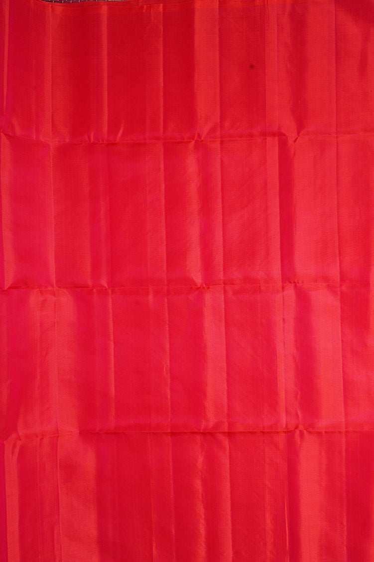 Orange–Pink Shot Monotone Pure Soft Silk Saree