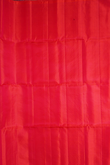 Orange–Pink Shot Monotone Pure Soft Silk Saree