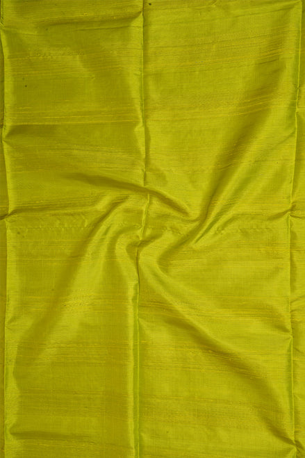 Parrot Green Pure Soft Silk Saree