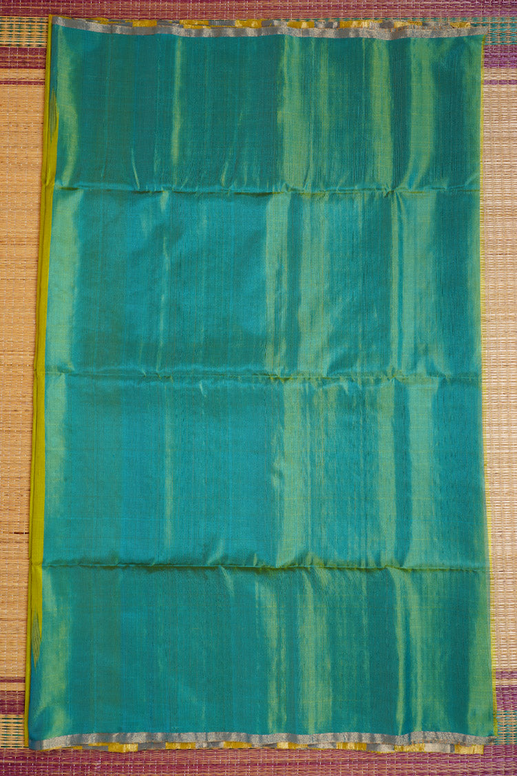 Parrot Green Pure Soft Silk Saree