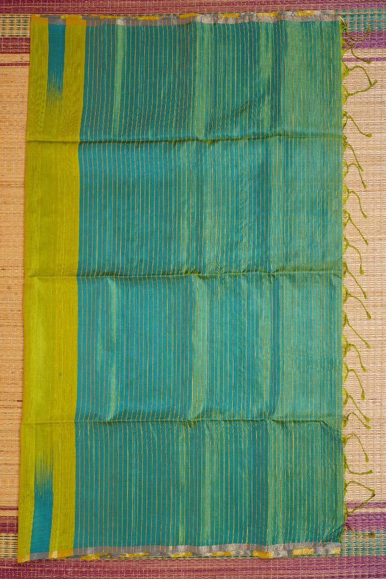 Parrot Green Pure Soft Silk Saree